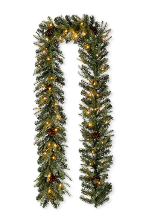 9ft Lighted Christmas Garland with Pine Cone and Timer