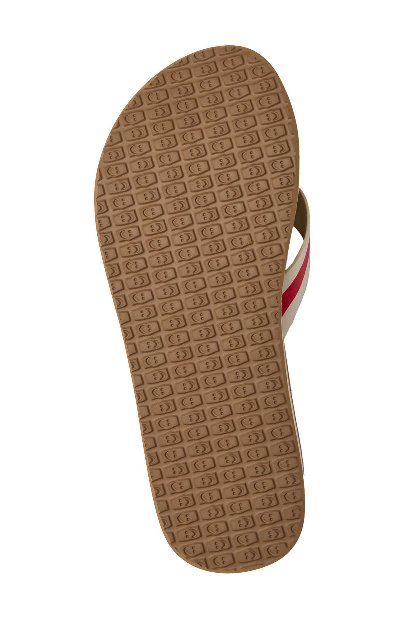 Sanuk Highland Stripe Flip Flop, Alternate, color, White/ Red Stream