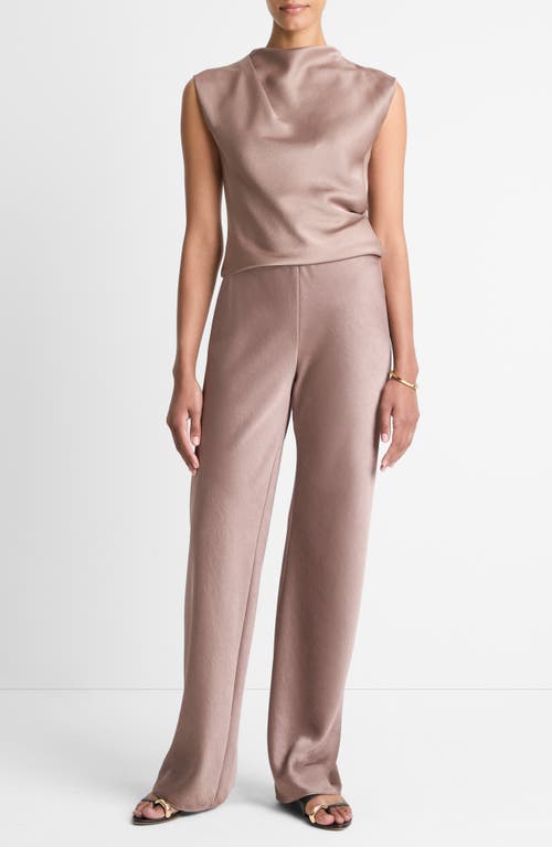 Vince Fluid High Waist Straight Leg Pants In Pink