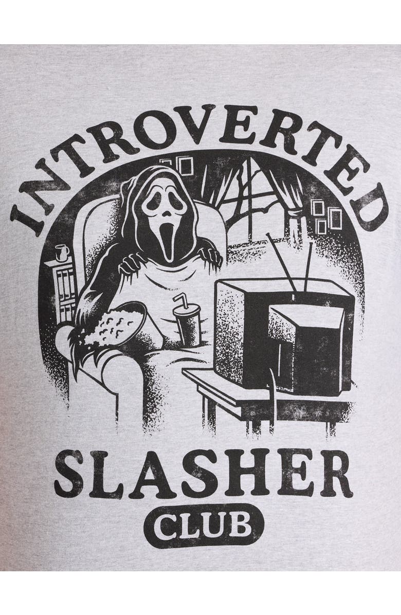 True Nation by DXL Big & Tall Introverted Social Club Graphic Tee, Alternate, color, Grey