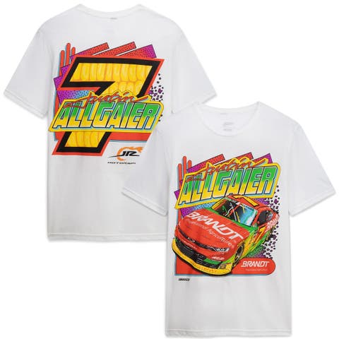 Men's JR Motorsports Official Team Apparel White Justin Allgaier Brandt T-Shirt