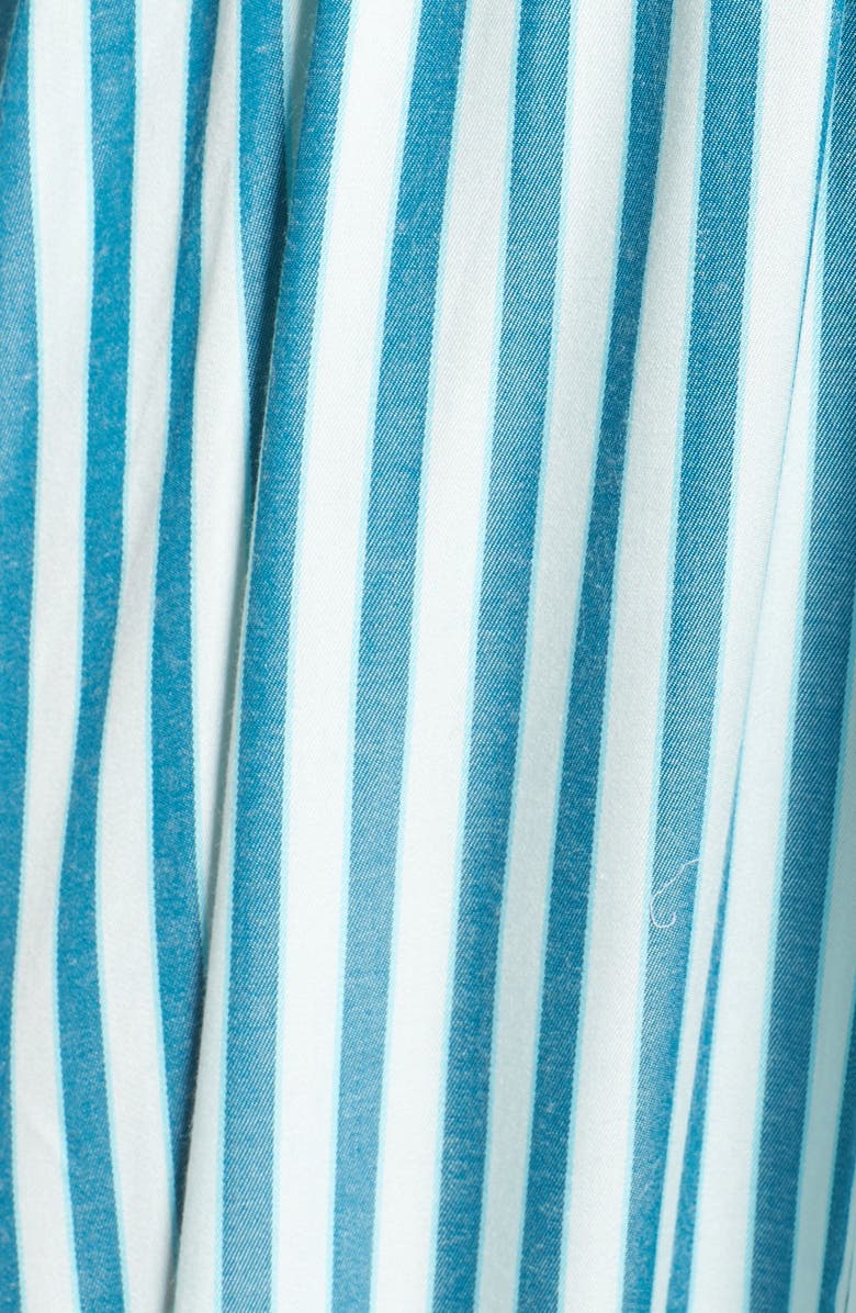 Melissa McCarthy Seven7 Stripe Twill Wrap Maxi Dress, Alternate, color,