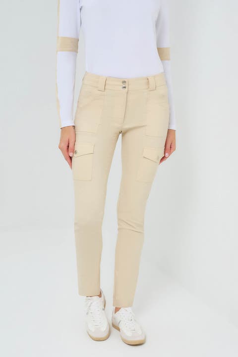 Kate Skinny Cargo Pant in Wheat