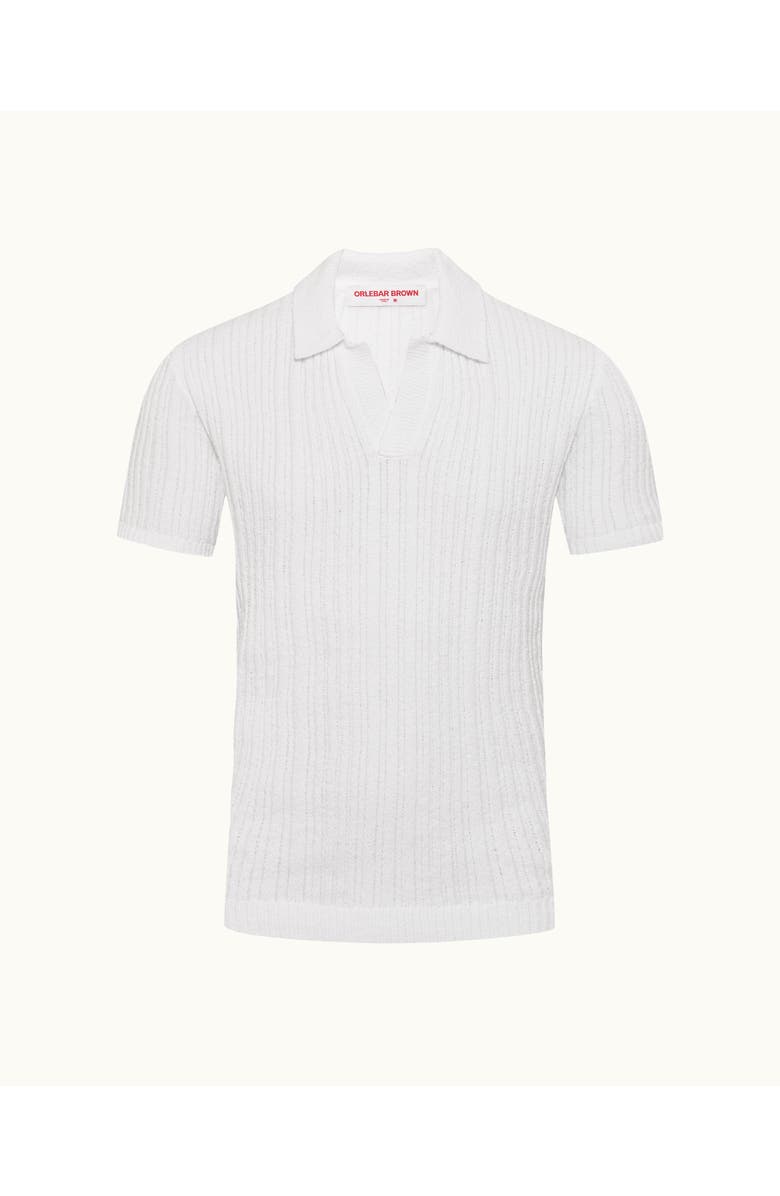 Orlebar Brown Horton Textured Tailored Polo, Alternate, color, Thasos Beach
