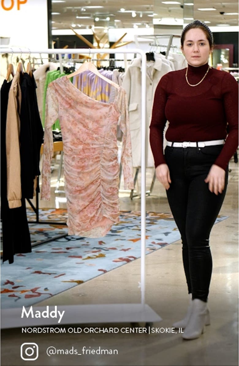 Chloe One-Shoulder Long Sleeve Minidress, sales video thumbnail