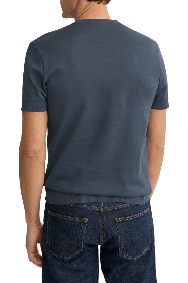 Texture Cotton T-Shirt, Alternate, color, DARK BLUE