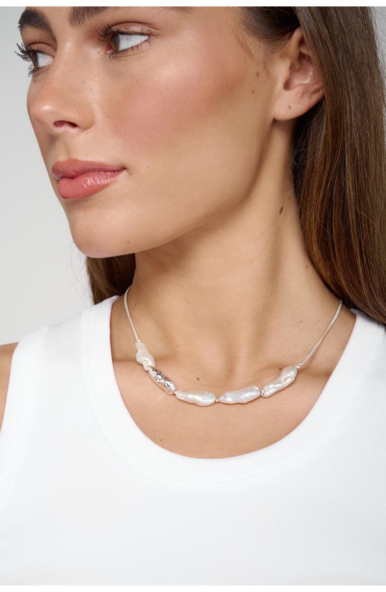 TUTTI Lustre Necklace, Alternate, color, Silver