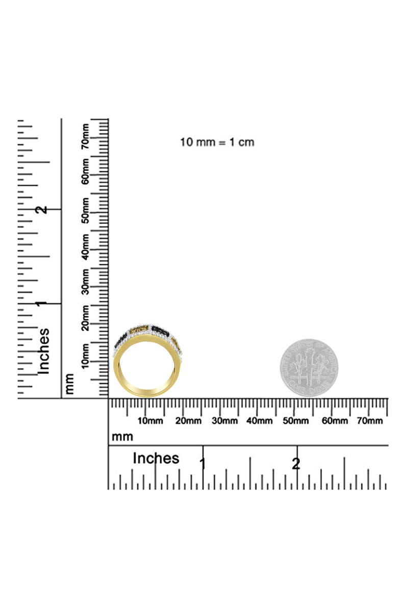 Haus of Brilliance 14K Gold 1 1/2Cttw Champagne Yellow and Round Diamond Band Ring, Alternate, color, Yellow