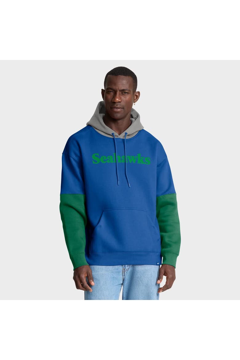 Men's Fanatics Royal Seattle Seahawks Helmet Retro Pullover Hoodie, Alternate, color, Royal