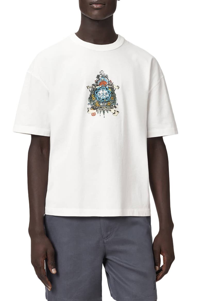 Saviour Crewneck Graphic T-Shirt, Main, color, CHALK WHITE