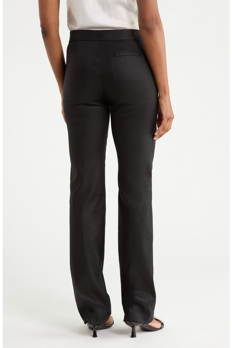 Calliope Stretch Cotton Straight Leg Pants, Alternate, color, BLACK