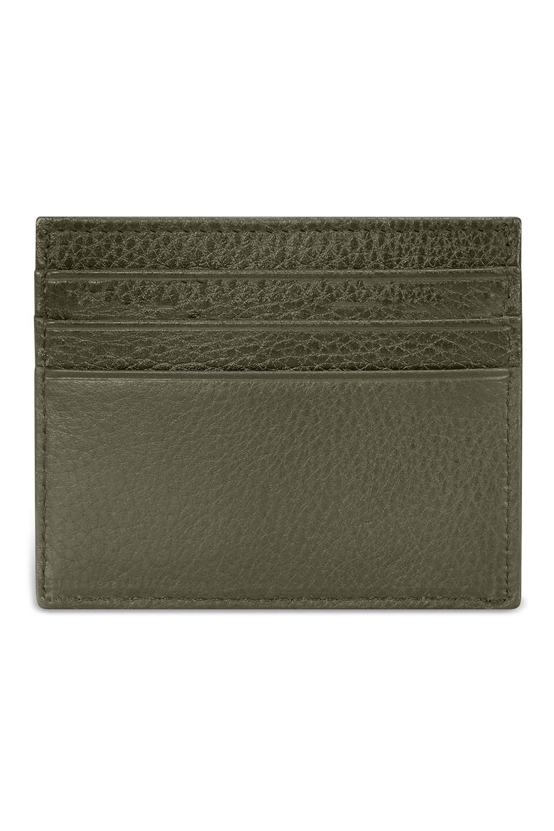 Slim Leather Card Wallet, Alternate, color, KHAKI