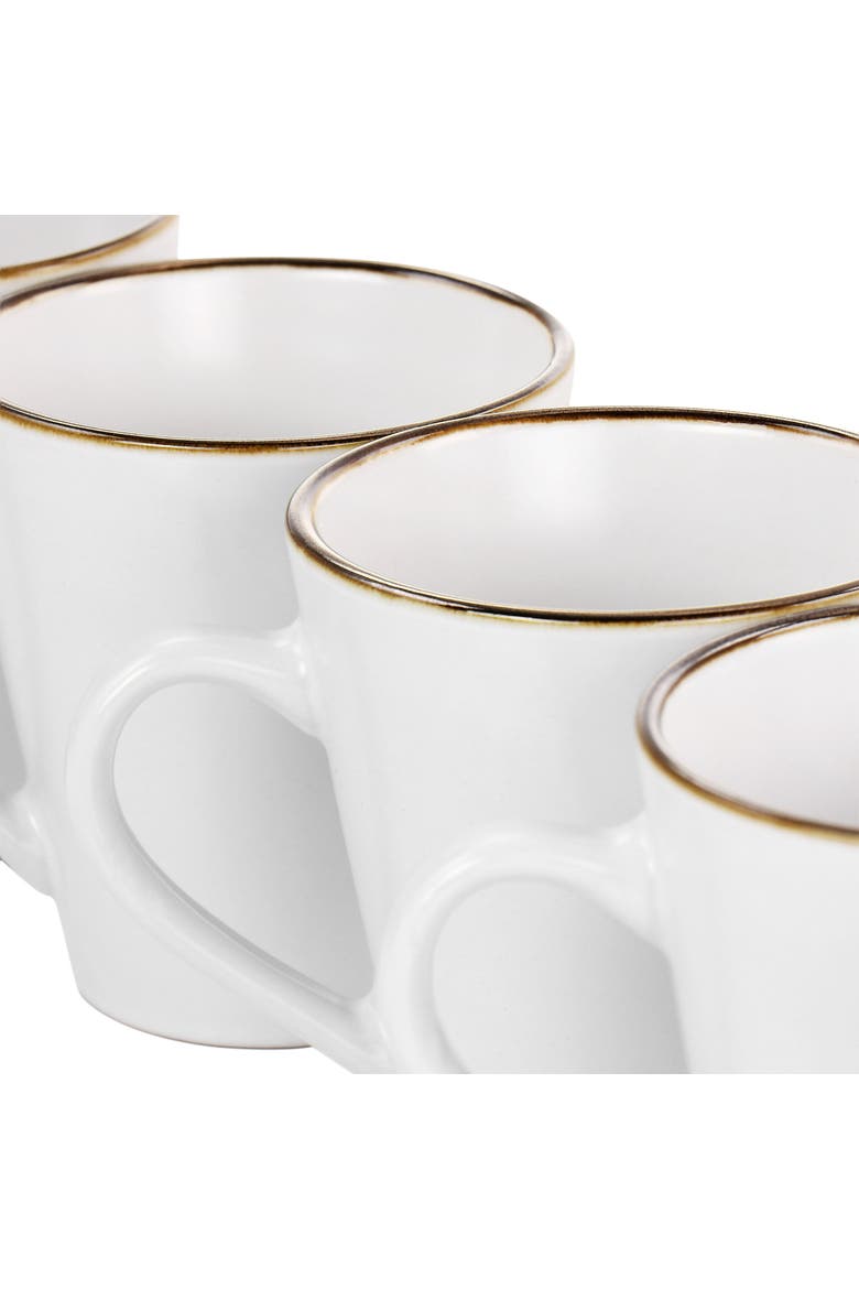 Arthur 6 Piece Stoneware Mug Set, Alternate, color, White