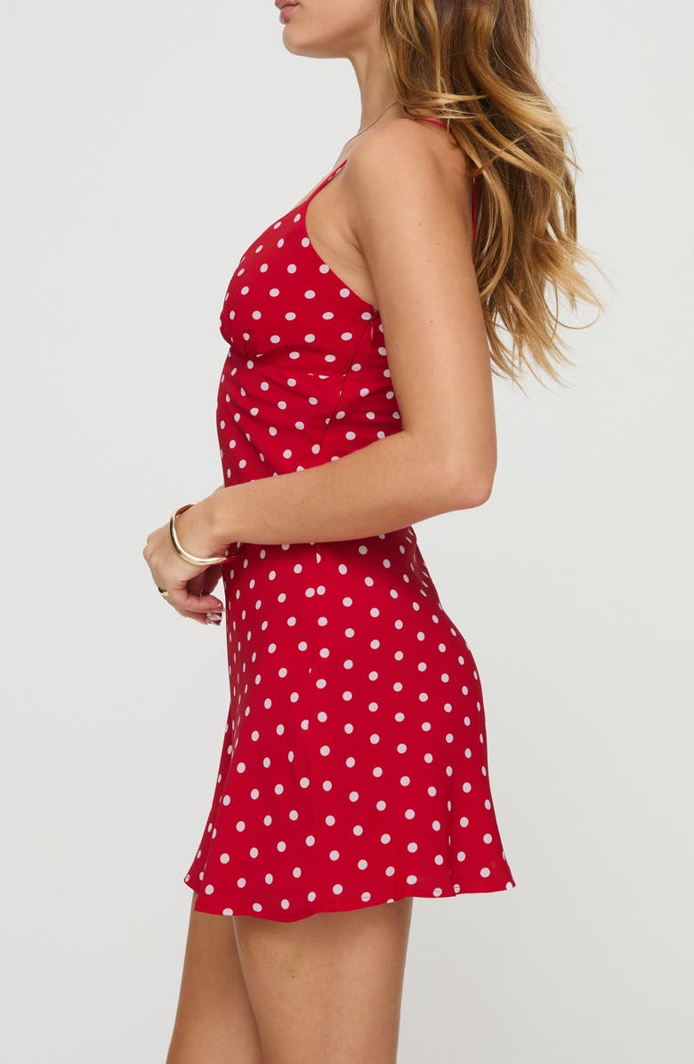 Princess Polly Chara Polka Dot Minidress, Alternate, color, Red