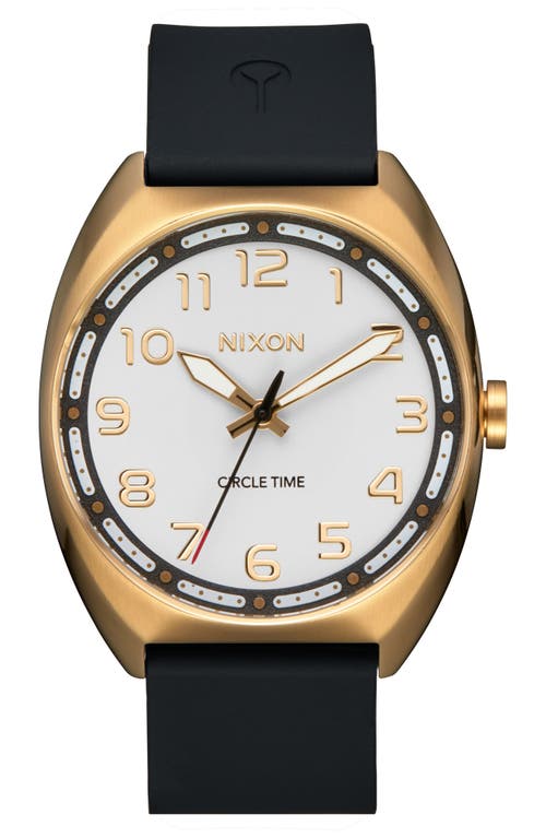Nixon Mullet Silicone Strap Watch In Black