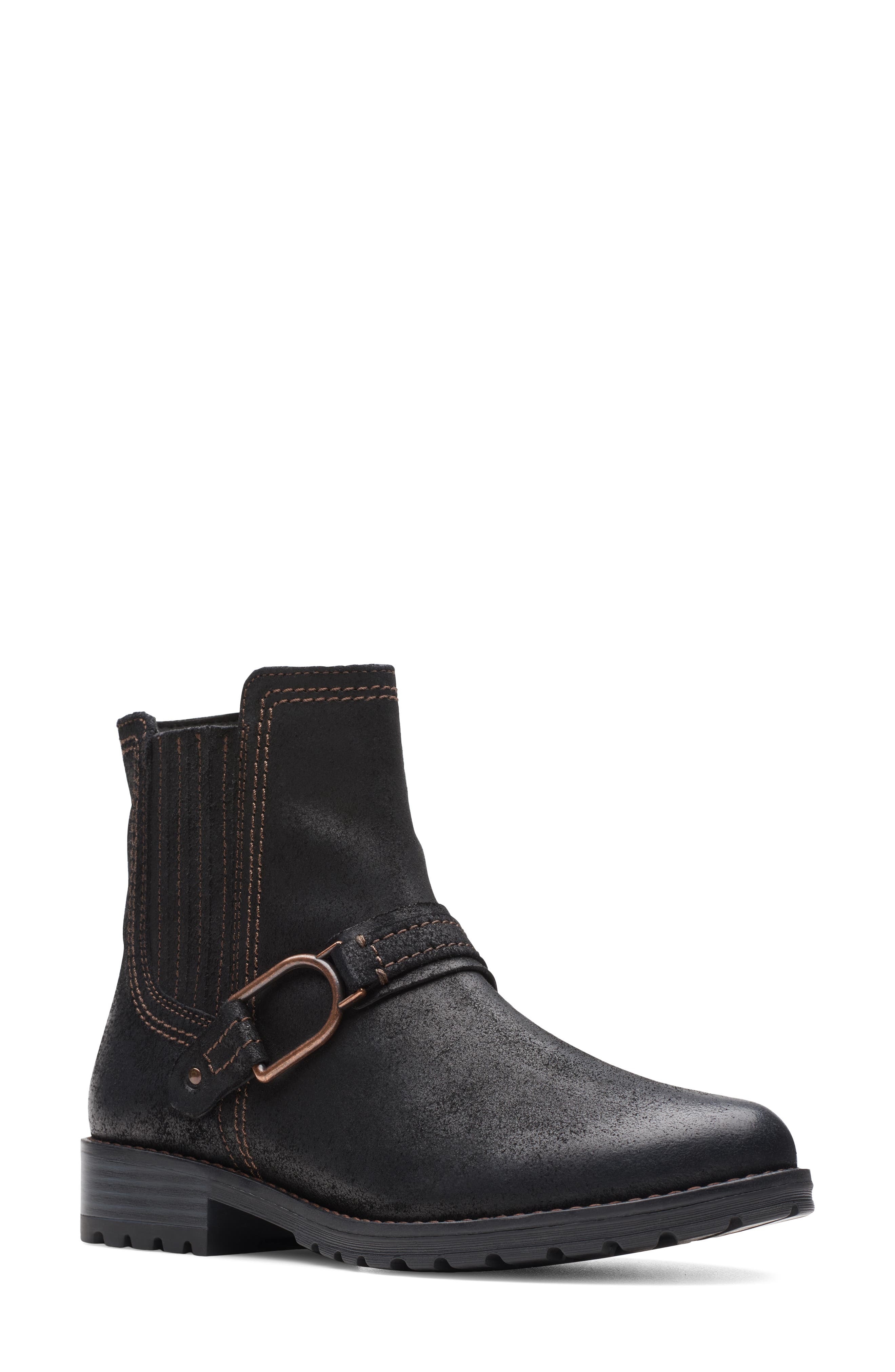 Clarks<sup>®</sup> Aspra Buckle Ankle Bootie, Main, color, 