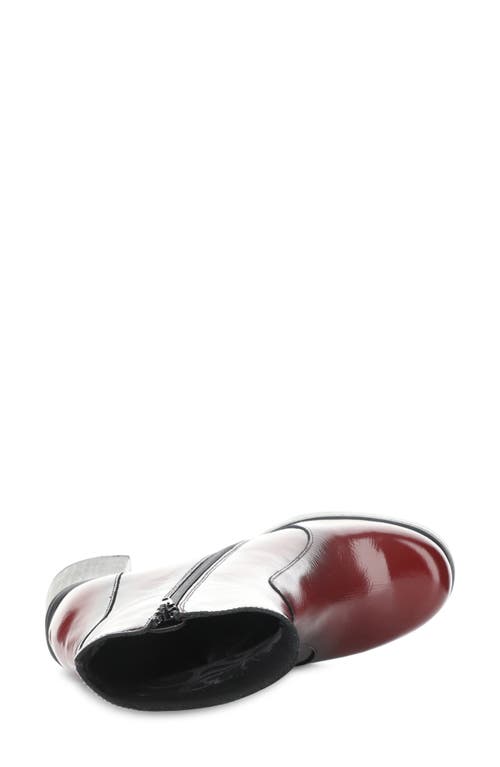 Fly London Siju Block Heel Bootie In Burgundy