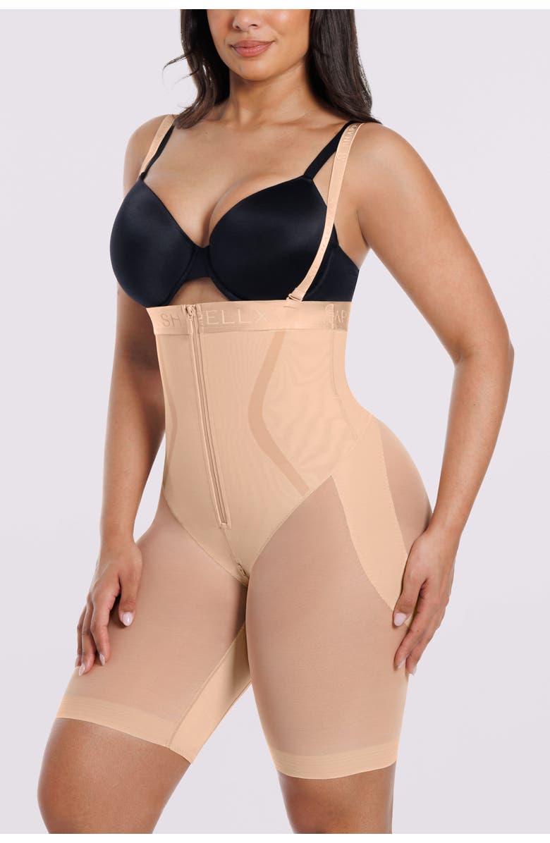 Shapellx Curve Code Airy Comfy Smoothing Short, Alternate, color, Beige