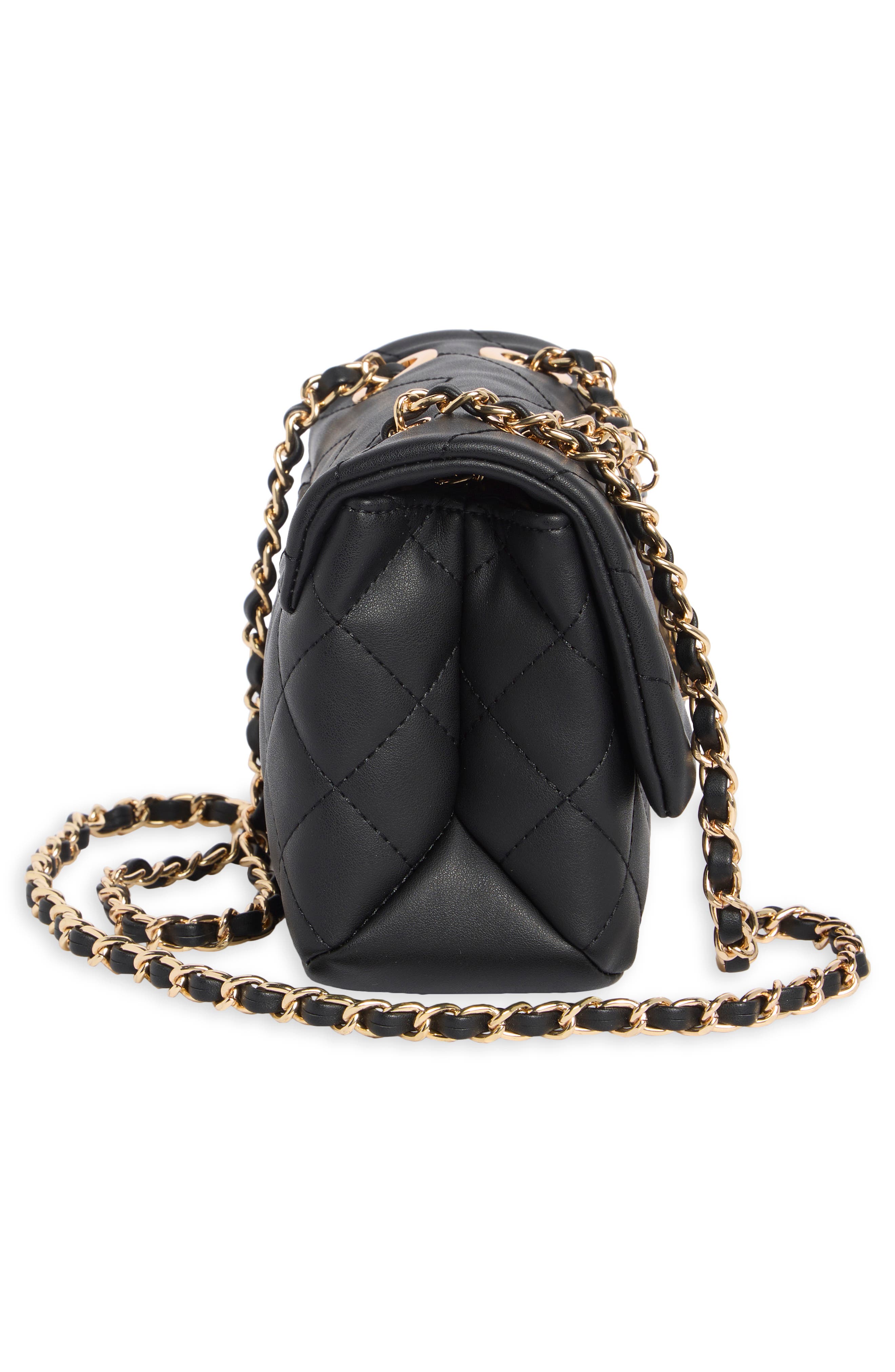 Alnilam Quilted Faux Leather Crossbody Bag, Alternate, color, BLACK OVERFLOW