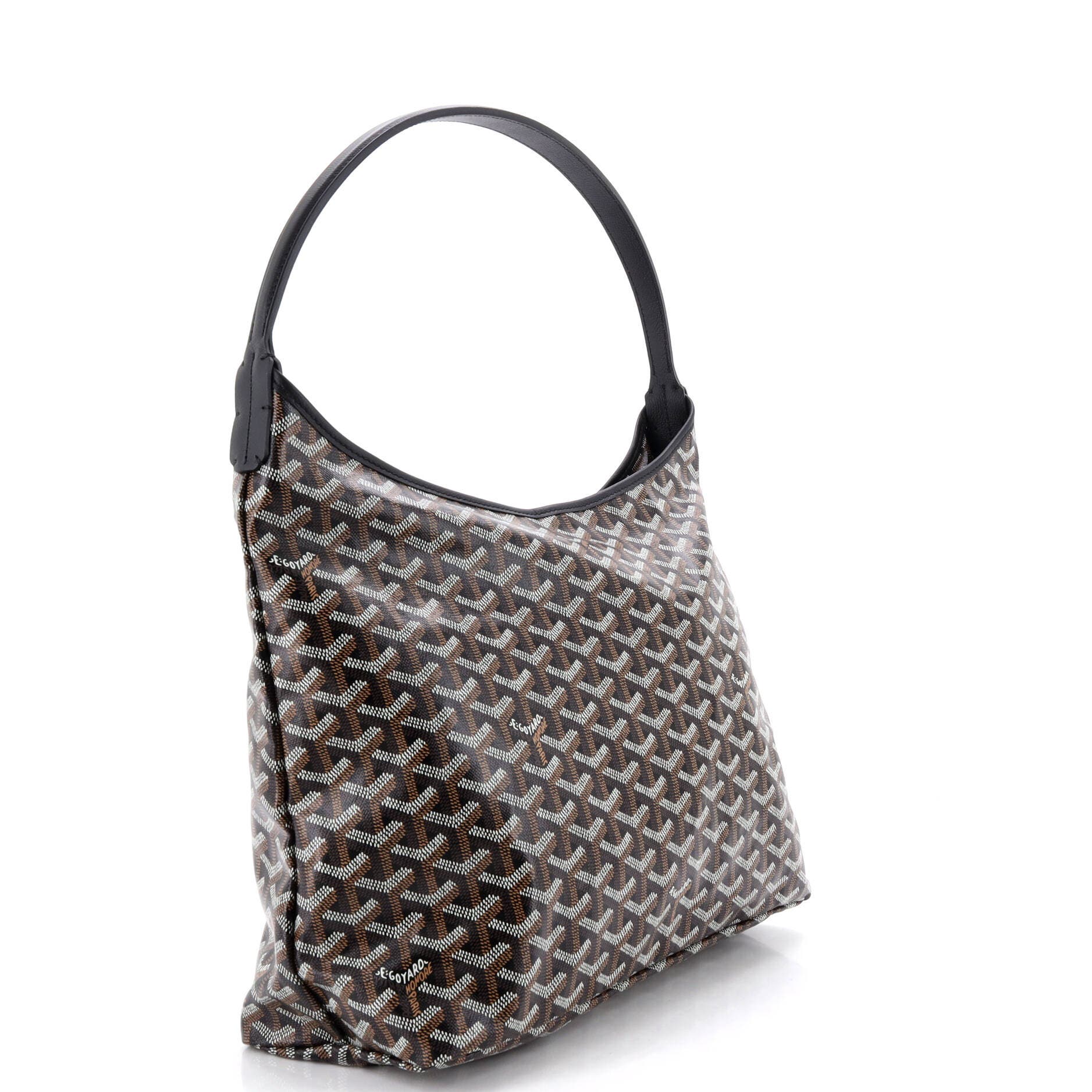 Pre-Owned Goyard Boheme Hobo Coated Canvas, Alternate, color, Black