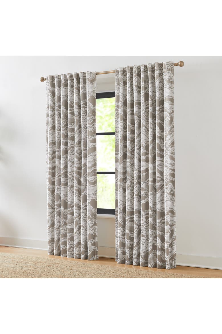 Cascade Wave Blackout Window Panel, Alternate, color, Gray/White