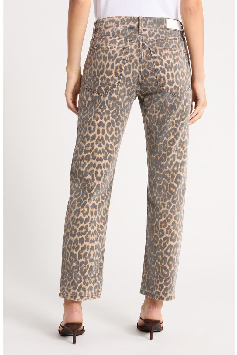 Blondie Mid Rise Crop Straight Leg Jeans, Alternate, color, LEOPARDO