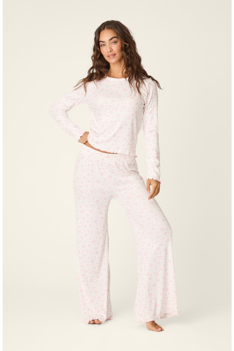 Pretty Petals Jersey Pajama Top, Alternate, color, SWEET PINK