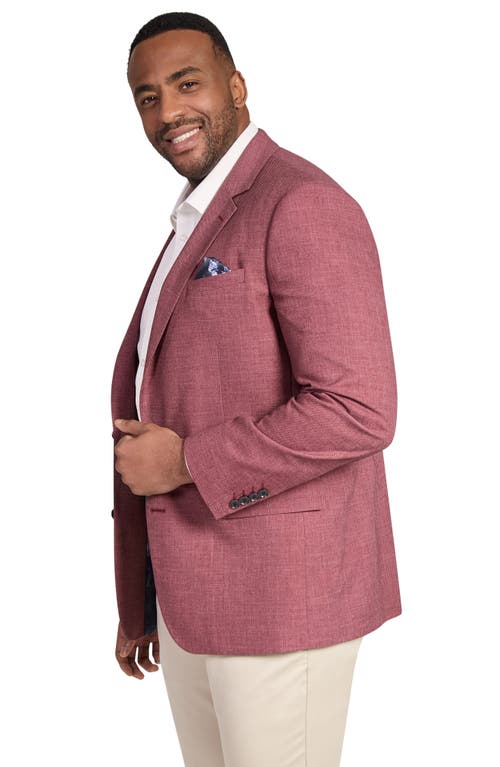 Johnny Bigg Blake Regular Fit Red Slub Stretch Sport Coat