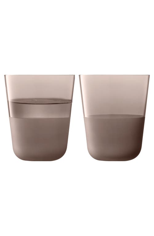Lsa Arc Contrast Set Of 4 Tumblers In Brown