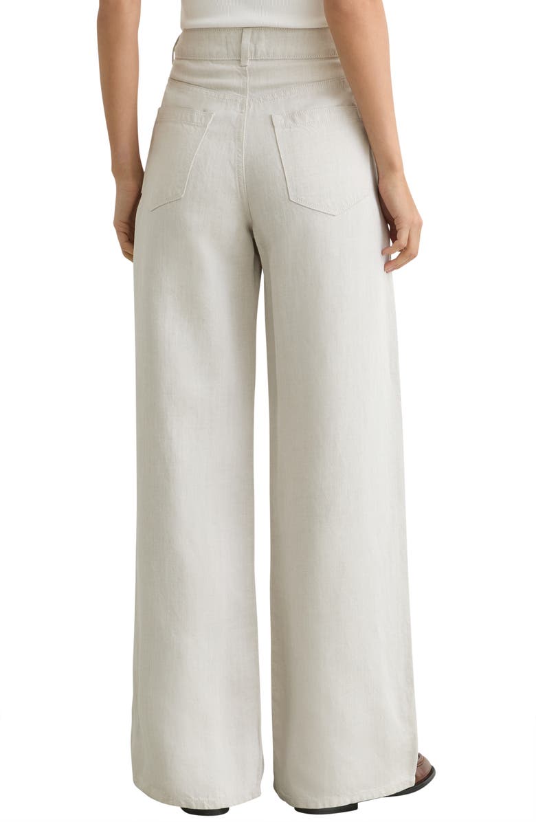 Reiss Carmen High Waist Wide Leg Pants, Alternate, color, Neutral