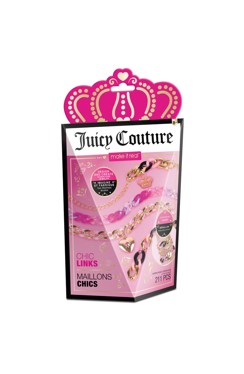 Juicy Couture Make It Real Juicy Couture Chic Links DIY Jewelry Kit, Ages 8+, Main, color, Multicolored