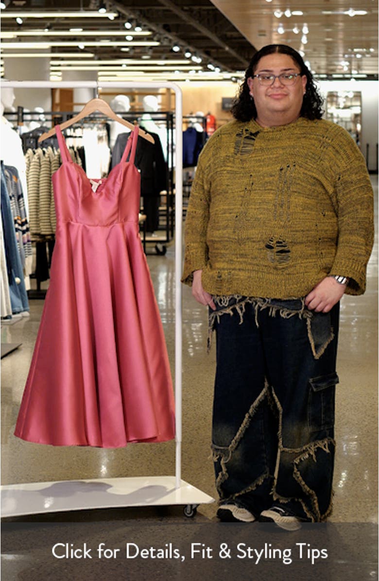 Plunge Satin Maxi Cocktail Dress, sales video thumbnail