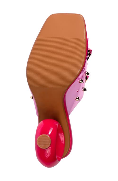 Ninety Union Vegas Sculptural Heel Sandals In Fuchsia