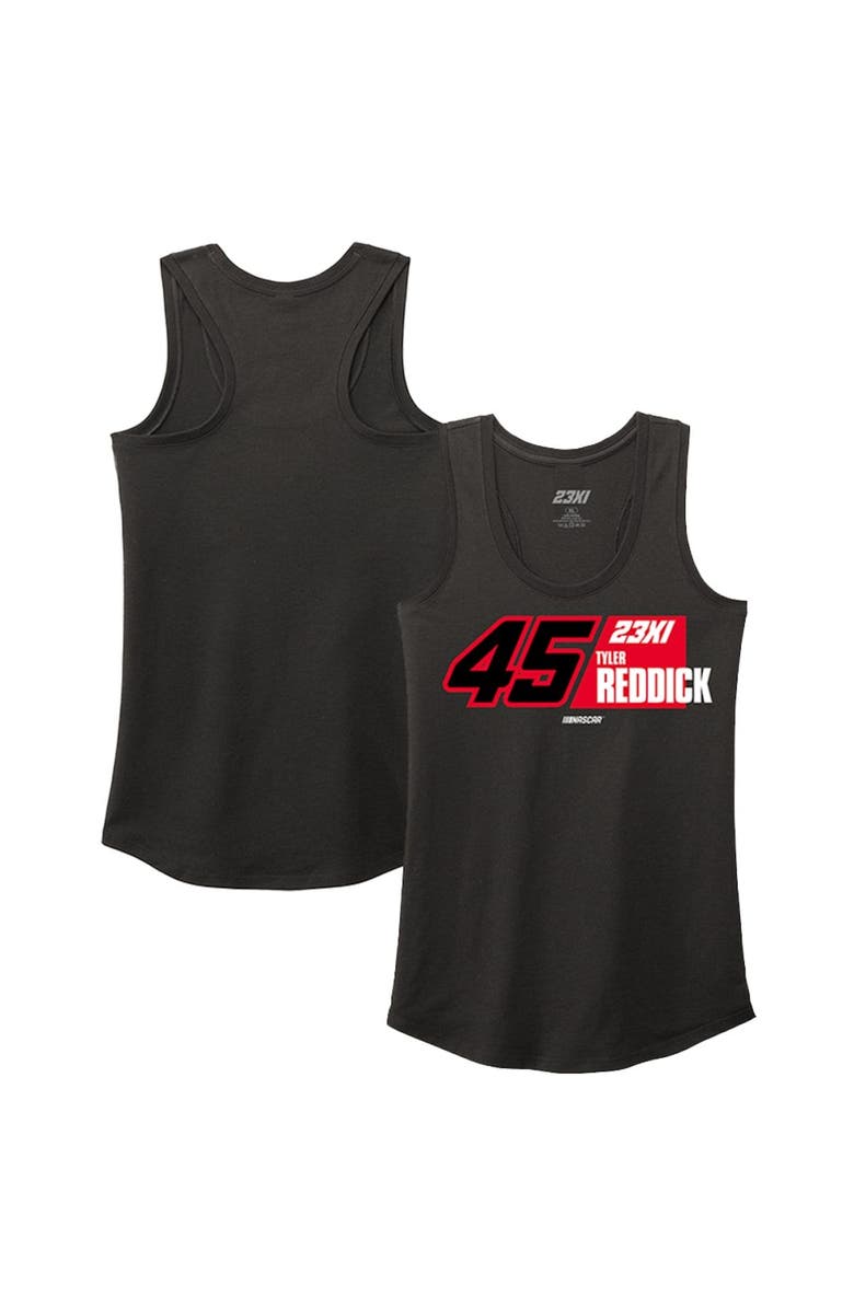 23XI Racing Women's 23XI Racing Black Tyler Reddick Racer Back Tank Top, Alternate, color,