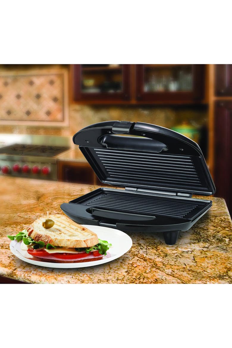 Panini Press, Alternate, color, BLACK AND STAINLESS STEEL