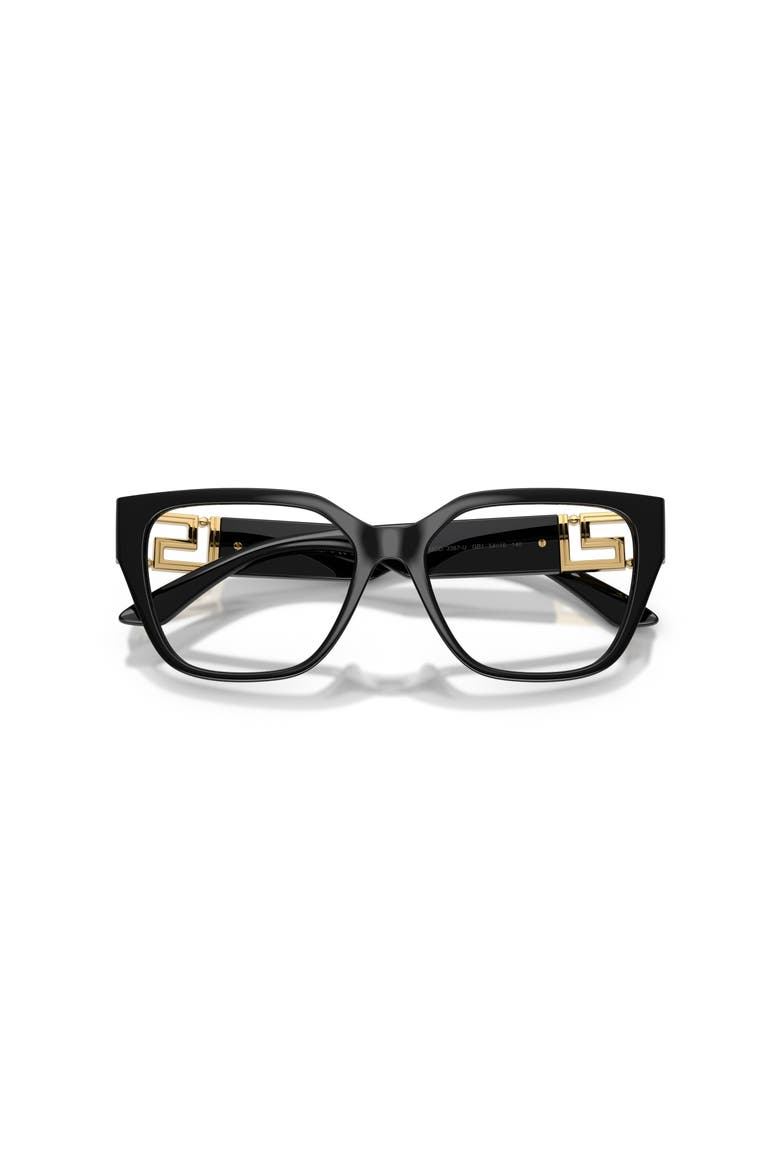 54mm Square optical glasses, Alternate, color, Black