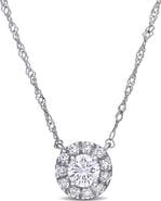Julianna B. Lab-Grown Diamond Halo Necklace 14k