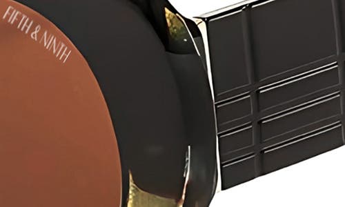 Fifth & Ninth Molly 50mm Polarized Round Sunglasses In Black Torte/brown