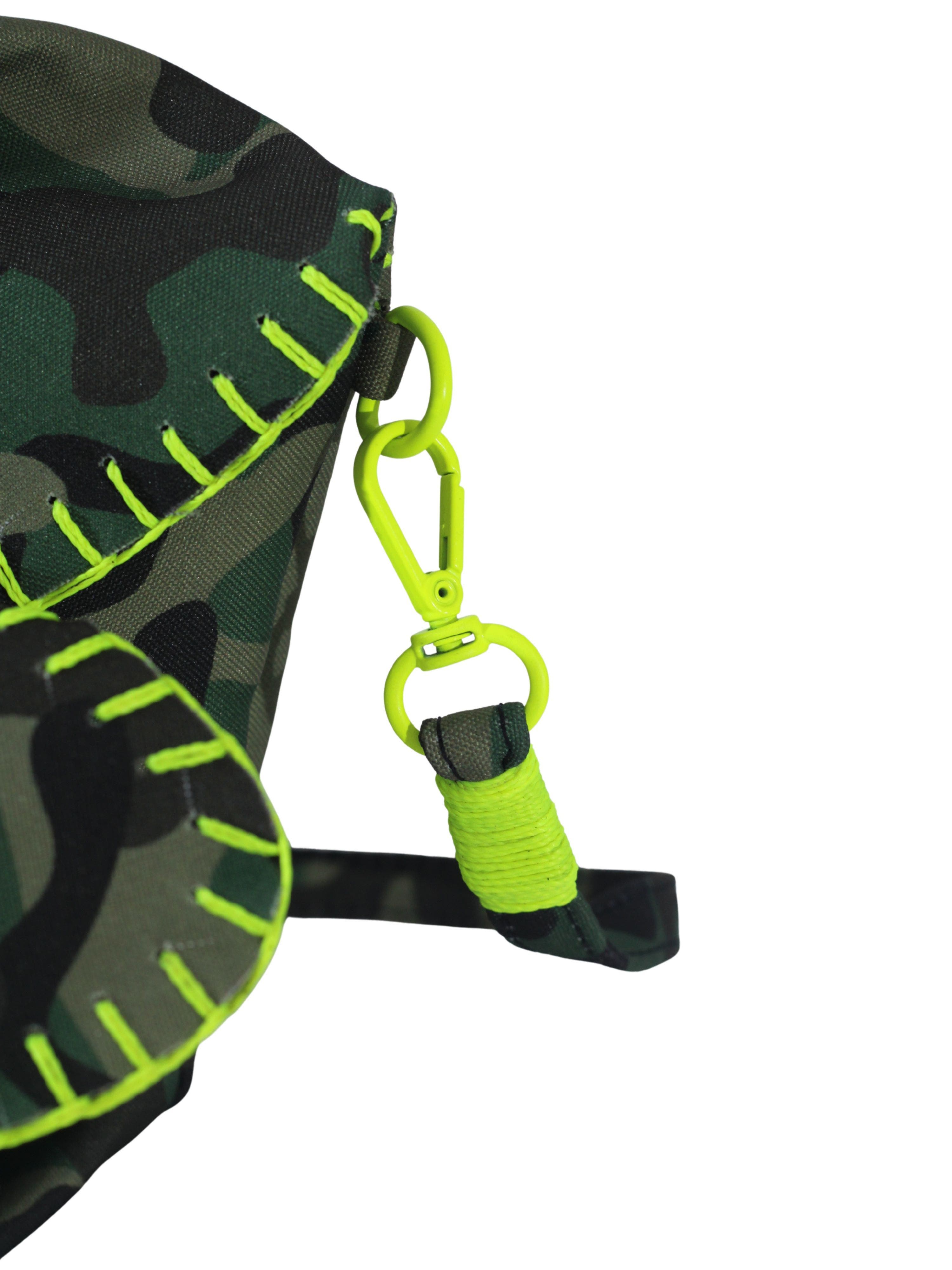 Carlos Falchi Medium Butterfly Suede Leather Bag, Alternate, color, Camouflage