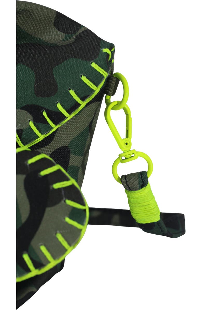 Carlos Falchi Medium Butterfly Suede Leather Bag, Alternate, color, Camouflage