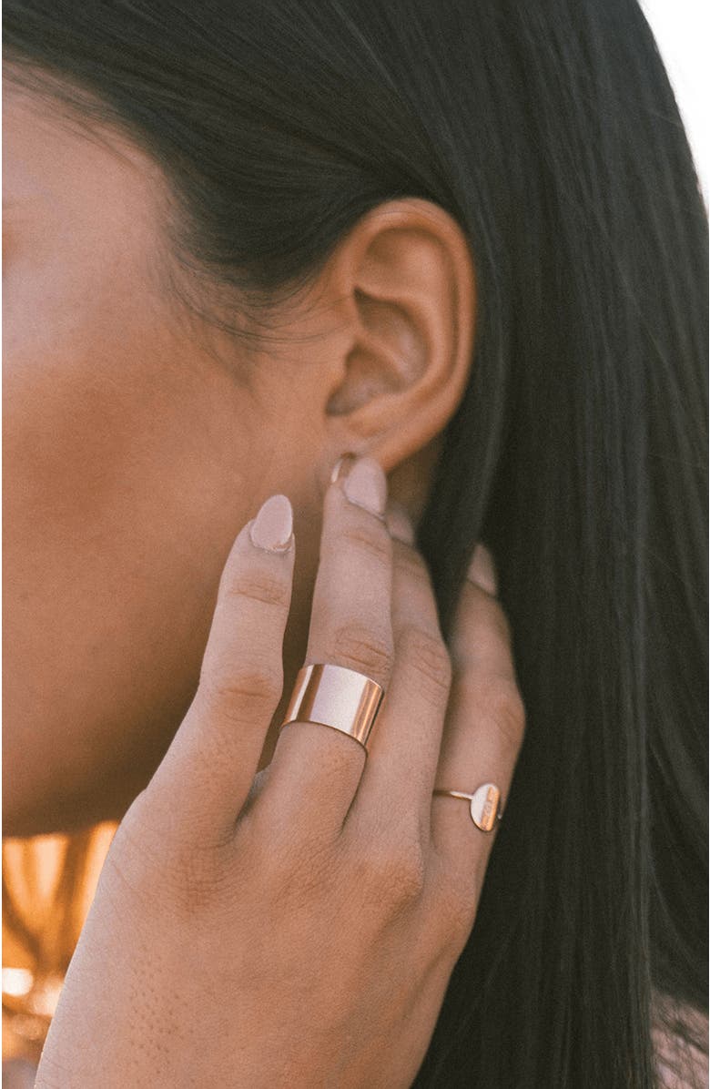 MADE BY MARY Luster Cigar Band Ring, Alternate, color, Silver