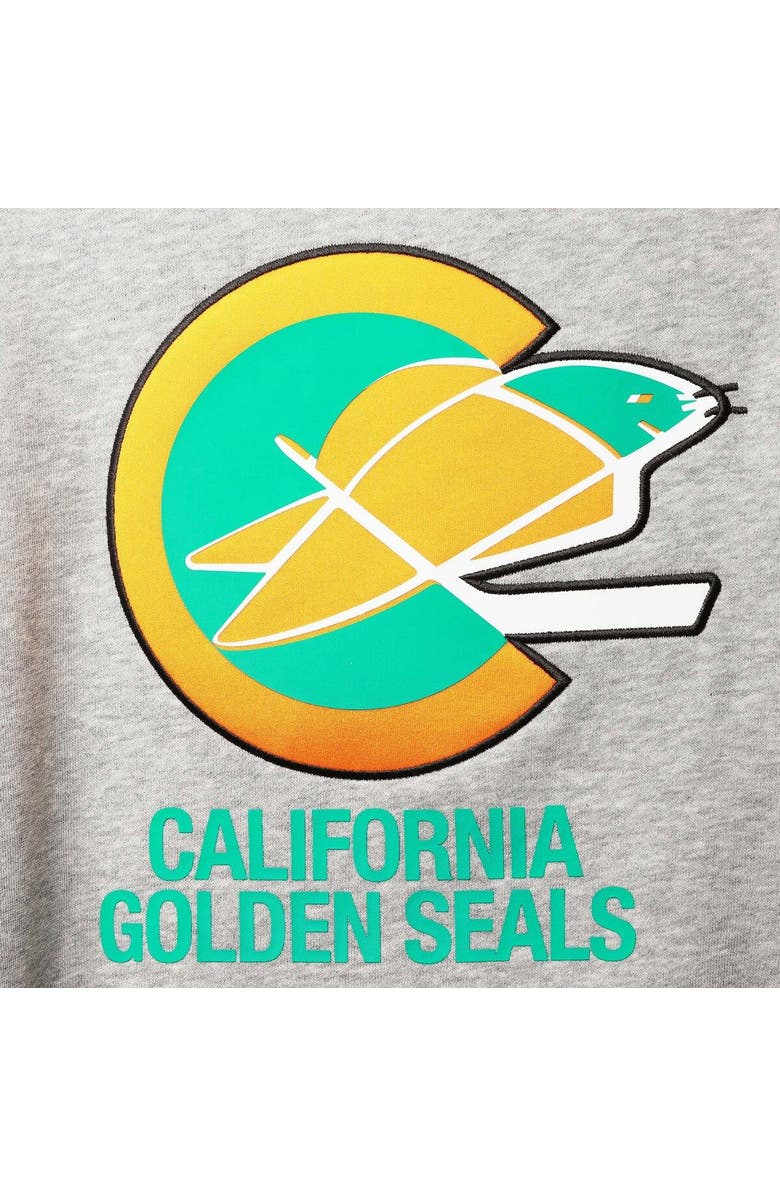 adidas Men's adidas Heathered Gray California Seals Team Classics Vintage Pullover Sweatshirt, Alternate, color, 