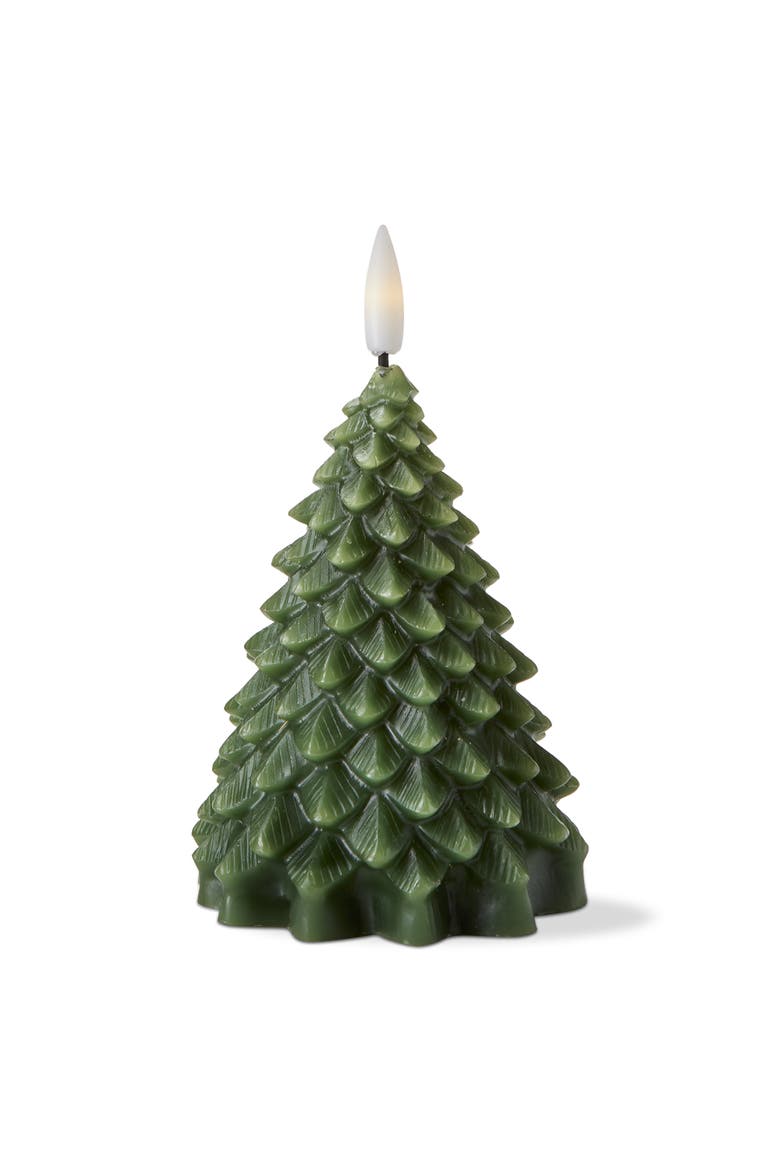 Pine Tree LED Flameless Candle - Small Christmas Decor, Main, color, Green
