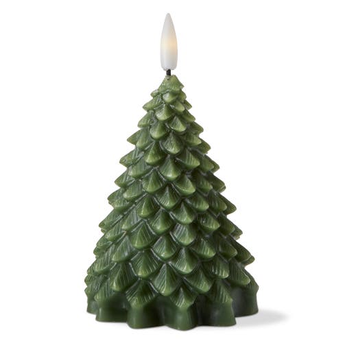 Tag Pine Tree Led Flameless Candle In Green