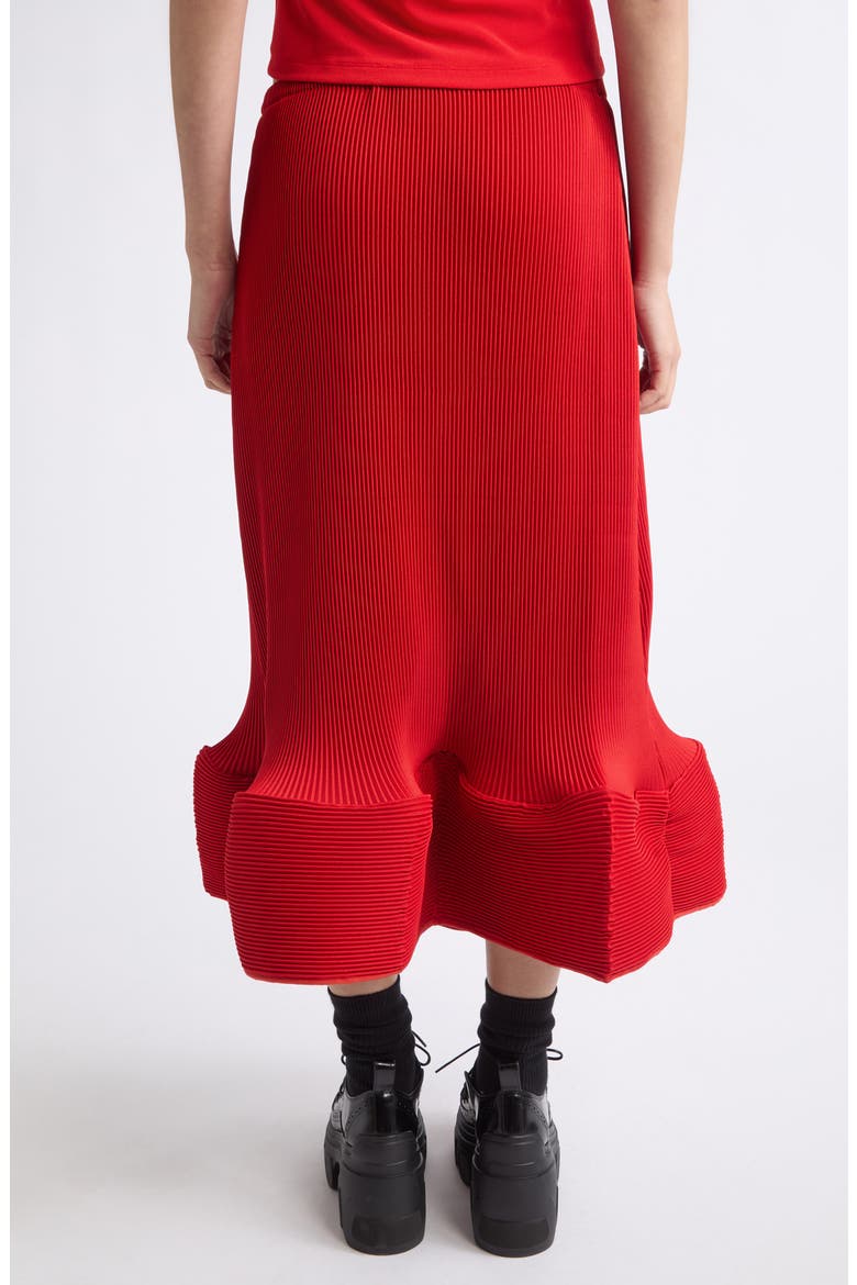 Wavy Ripple Skirt, Alternate, color, BOLD RED