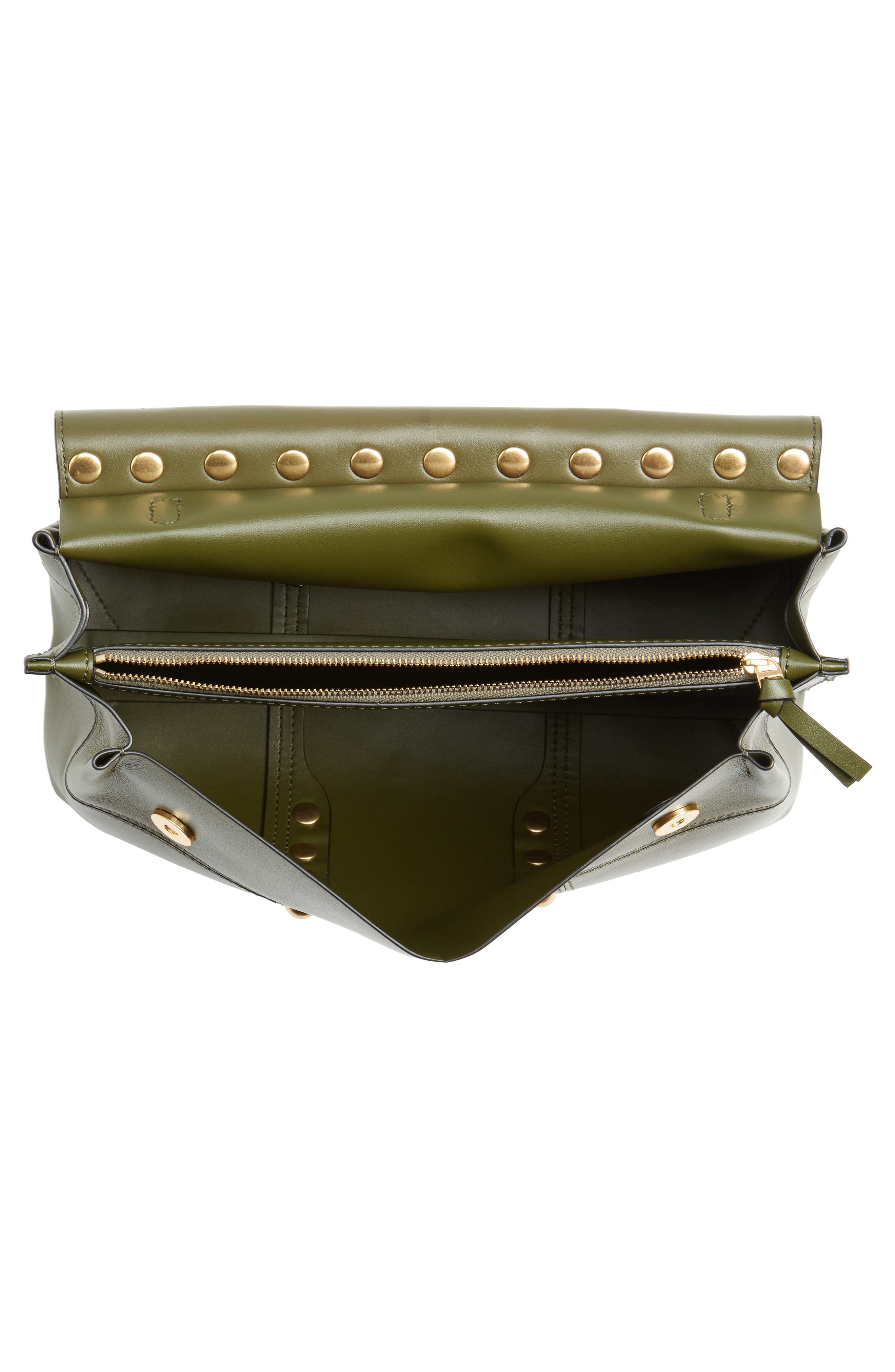 Tory Burch Block-T Studded Leather Top Handle Satchel, Alternate, color, 