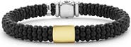 LAGOS Men's Anthem Matte Black Ceramic Caviar Beaded Bracelet