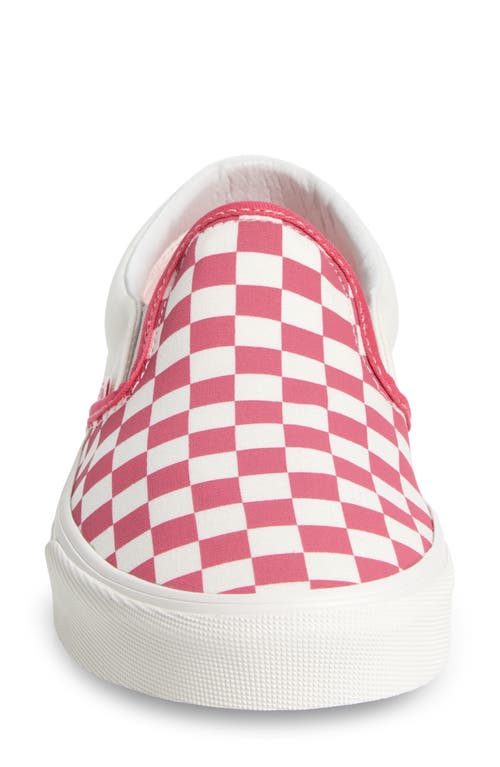 Vans Classic Slip On Sneakers Checkerboard Rhinestone Red In Red