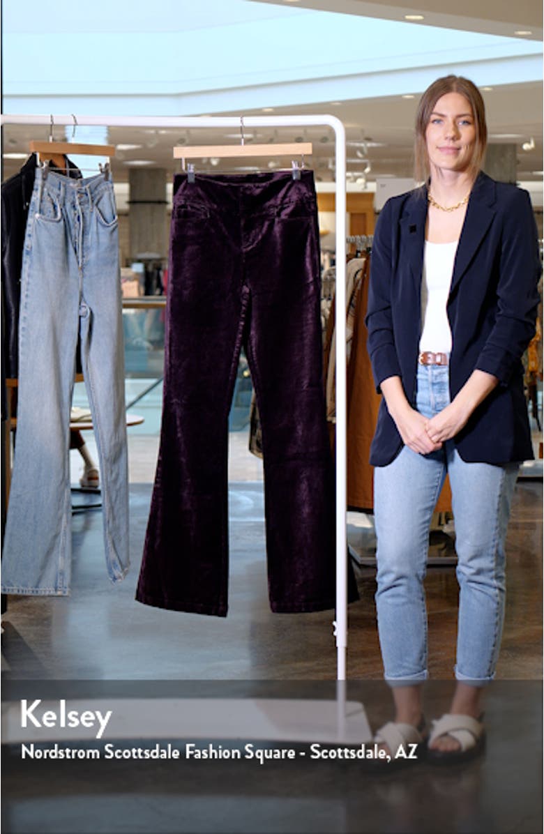 Lou Lou High Waist Flare Velveteen Pants, sales video thumbnail