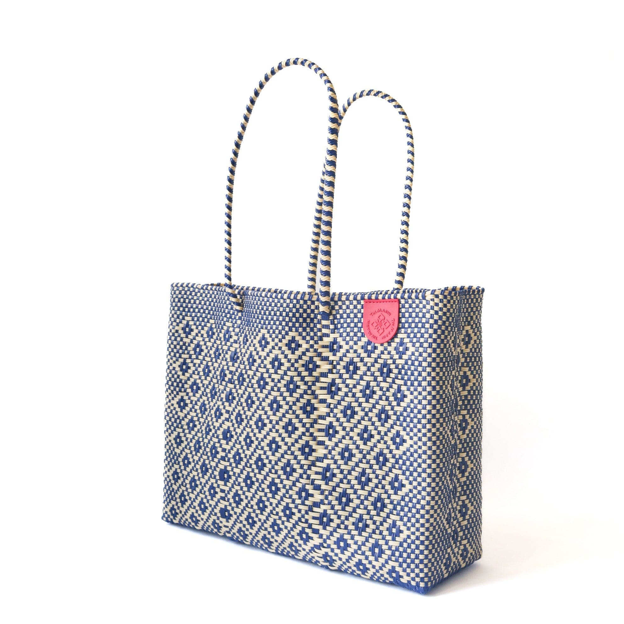 Tin Marin Mixte Woven Super Tote, Alternate, color, Blue And White